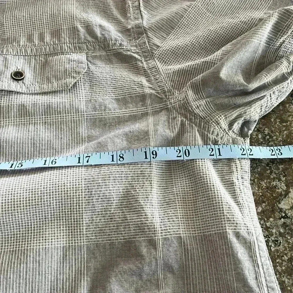 PrAna 100% Organic Cotton button down short sleeve shirt Large - Picture 6 of 11
